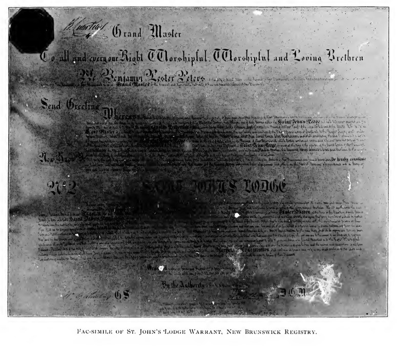 April 23rd 1836 Saint John’s Lodge No 632 Granted under warrant from United Grand Lodge of England.