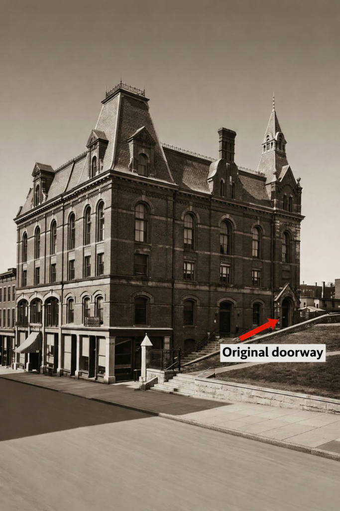 AI Enhansed Masonic Temple, prior to the January 26, 1929 fire that gutted the building